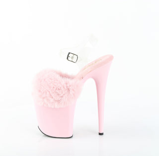 Flamingo-808FUR B. Pink Fur Platform Sandals
