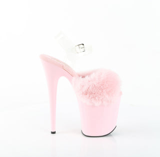 Flamingo-808FUR B. Pink Fur Platform Sandals