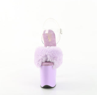Flamingo-808FUR Lavender Fur Platform Sandals