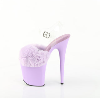 Flamingo-808FUR Lavender Fur Platform Sandals
