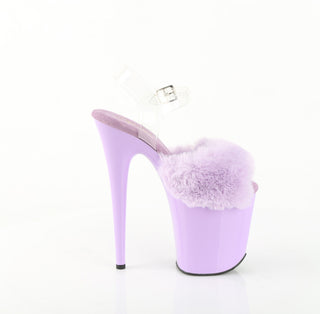 Flamingo-808FUR Lavender Fur Platform Sandals