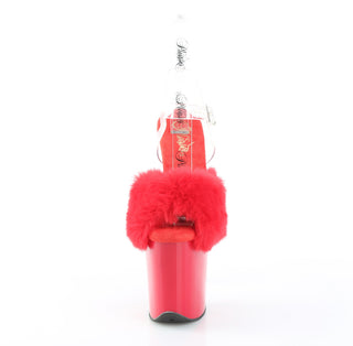 Flamingo-808FUR Red Fur Platform Sandals