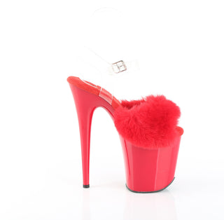 Flamingo-808FUR Red Fur Platform Sandals