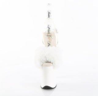 Flamingo-808FUR White Fur Platform Sandals