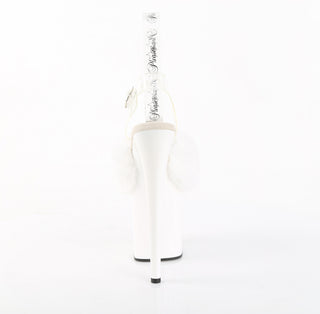 Flamingo-808FUR White Fur Platform Sandals