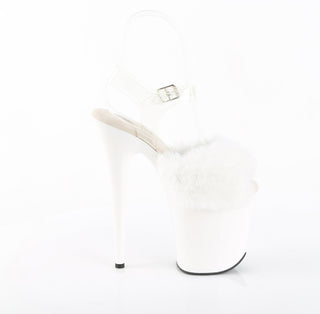 Flamingo-808FUR White Fur Platform Sandals