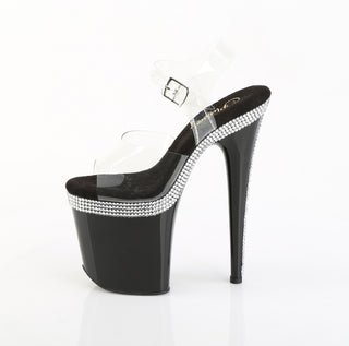 Flamingo-808MLS Rhinestone Black Platform Sandals
