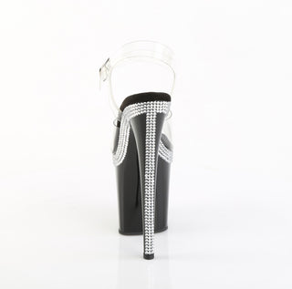 Flamingo-808MLS Rhinestone Black Platform Sandals