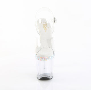 .Flamingo-808MLS Rhinestone Clear Platform Sandals