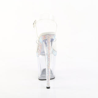 .Flamingo-808MLS Rhinestone Clear Platform Sandals