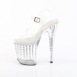 Flamingo-808TDRS Clear Rhinestone Platforms