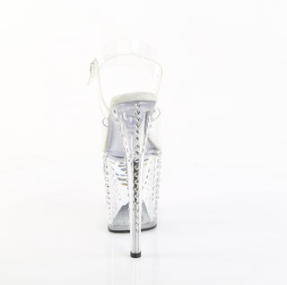 Flamingo-808TDRS Clear Rhinestone Platforms
