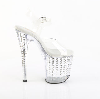 Flamingo-808TDRS Clear Rhinestone Platforms