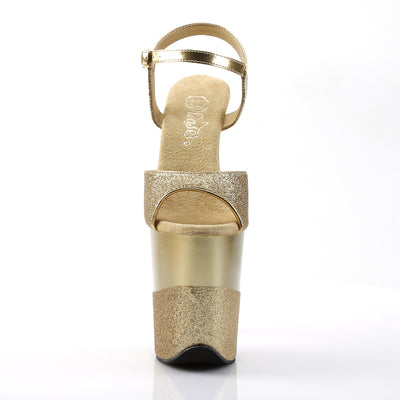 Pleaser Flamingo 809-2G Gold Platform Heels