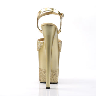 Pleaser Flamingo 809-2G Gold Platform Heels
