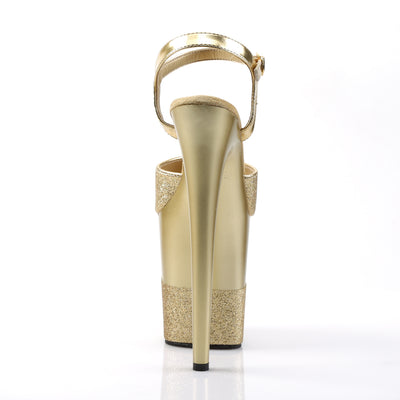 Pleaser Flamingo 809-2G Gold Platform Heels