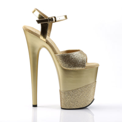 Pleaser Flamingo 809-2G Gold Platform Heels