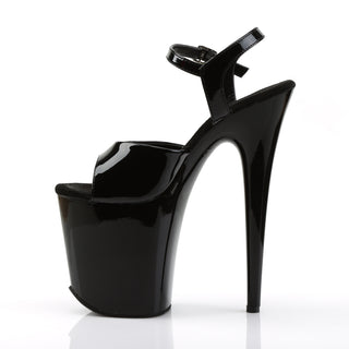.Flamingo-809 Black Patent Platform Heels