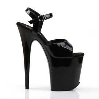 .Flamingo-809 Black Patent Platform Heels