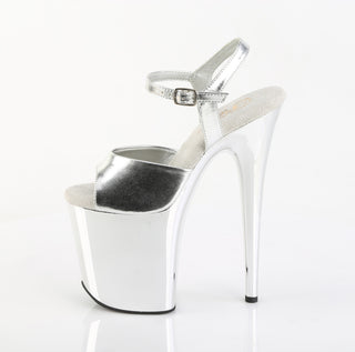 Flamingo-809 Silver Metallic Platform Heels
