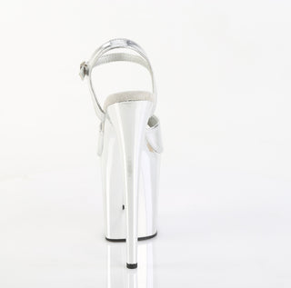 Flamingo-809 Silver Metallic Platform Heels