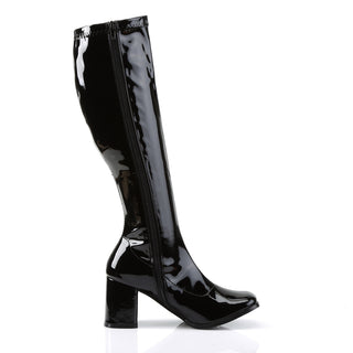 ..Black Shiny Gogo Boots