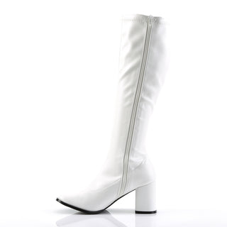 White Matte Gogo Boots