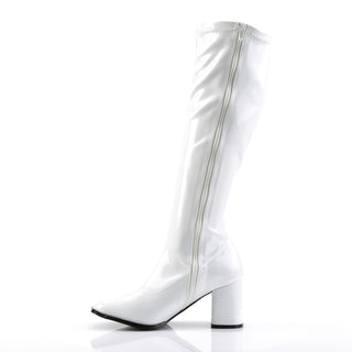 White Shiny Gogo Boots