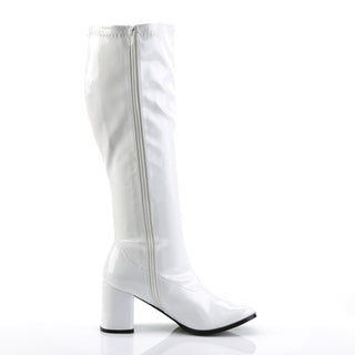 Wide Calf White PA Gogo Boots