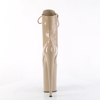 Infinity-1020 Nude Patent 9 Inch Heel Platform Boots