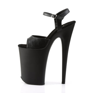 Infinity-909 Black Matte 9 Inch Platform Sandals
