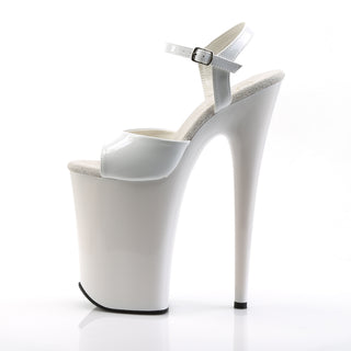Infinity-909 White 9 Inch Platform Sandals