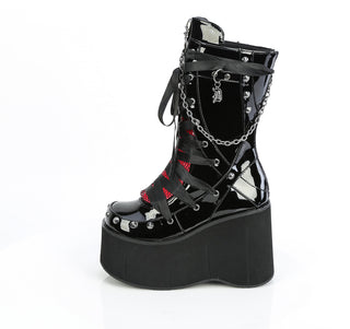 Kera-121 Fishnet-covered Tongues Platform Boots