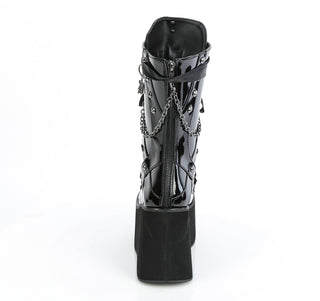 Kera-121 Fishnet-covered Tongues Platform Boots