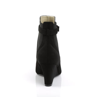 Kimberly-102 Wedge Heel Nubuck Ankle Boots (Size 9-16)