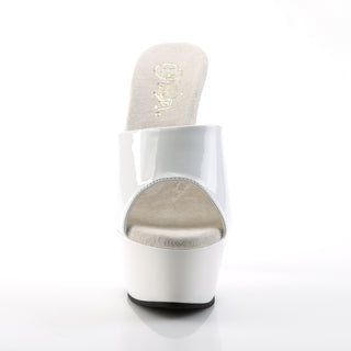 Kiss-201 White 6-Inch Platform Mules