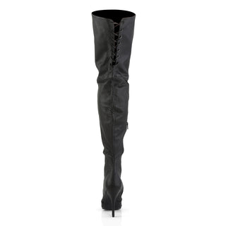 Legend-8899 Black Leather Thigh High Boots
