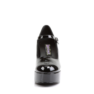 Mary Jane Black Shiny Platform Pumps