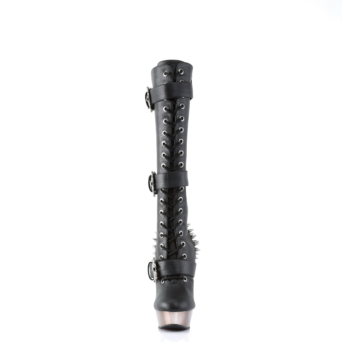Demonia Muerto-2028 Knee High Skull Boots