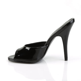 Seduce-101 Peep Toe Shiny Mules