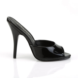 Seduce-101 Peep Toe Shiny Mules