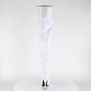 .Seduce-3010 White Thigh High Boots
