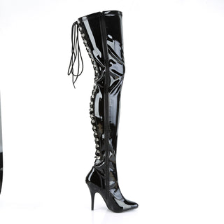 Seduce-3063 Open Back Thigh High Boots