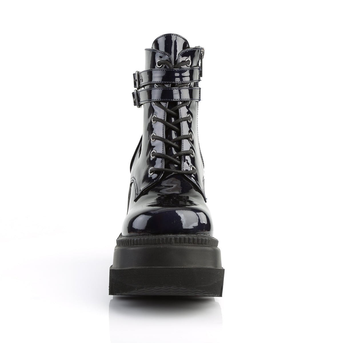 Demonia Shaker-52 Hologram Wedge Platform Boots