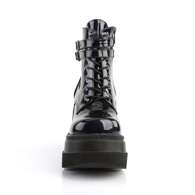 Demonia Shaker-52 Hologram Wedge Platform Boots