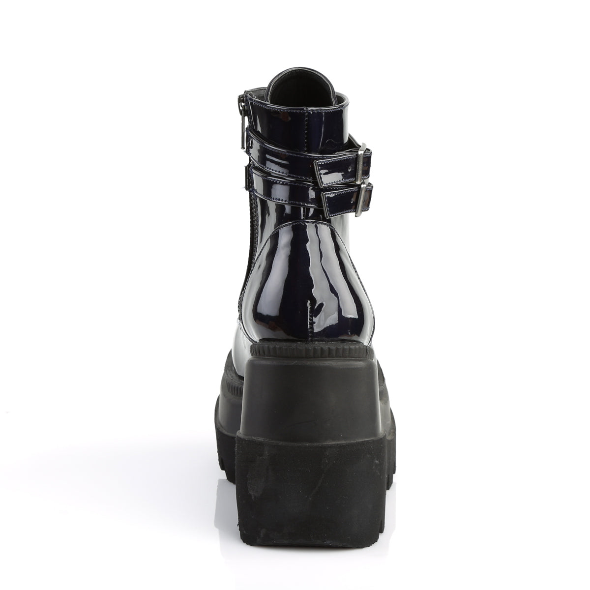 Demonia Shaker-52 Hologram Wedge Platform Boots