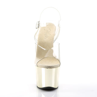 Sky-308 Gold Chrome Platform Sandals