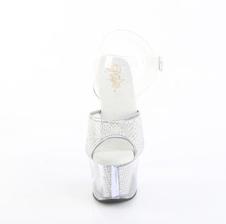 Sky-324PREM-RSNT Silver TPU Rhinestone Premium Sandals