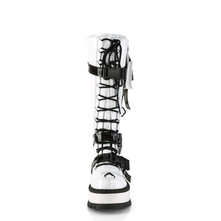 Slacker-260 White Future Goth Platform Boots