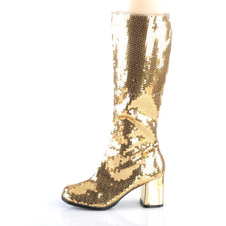 Spectacul-300SQ Gold Sequins Boots